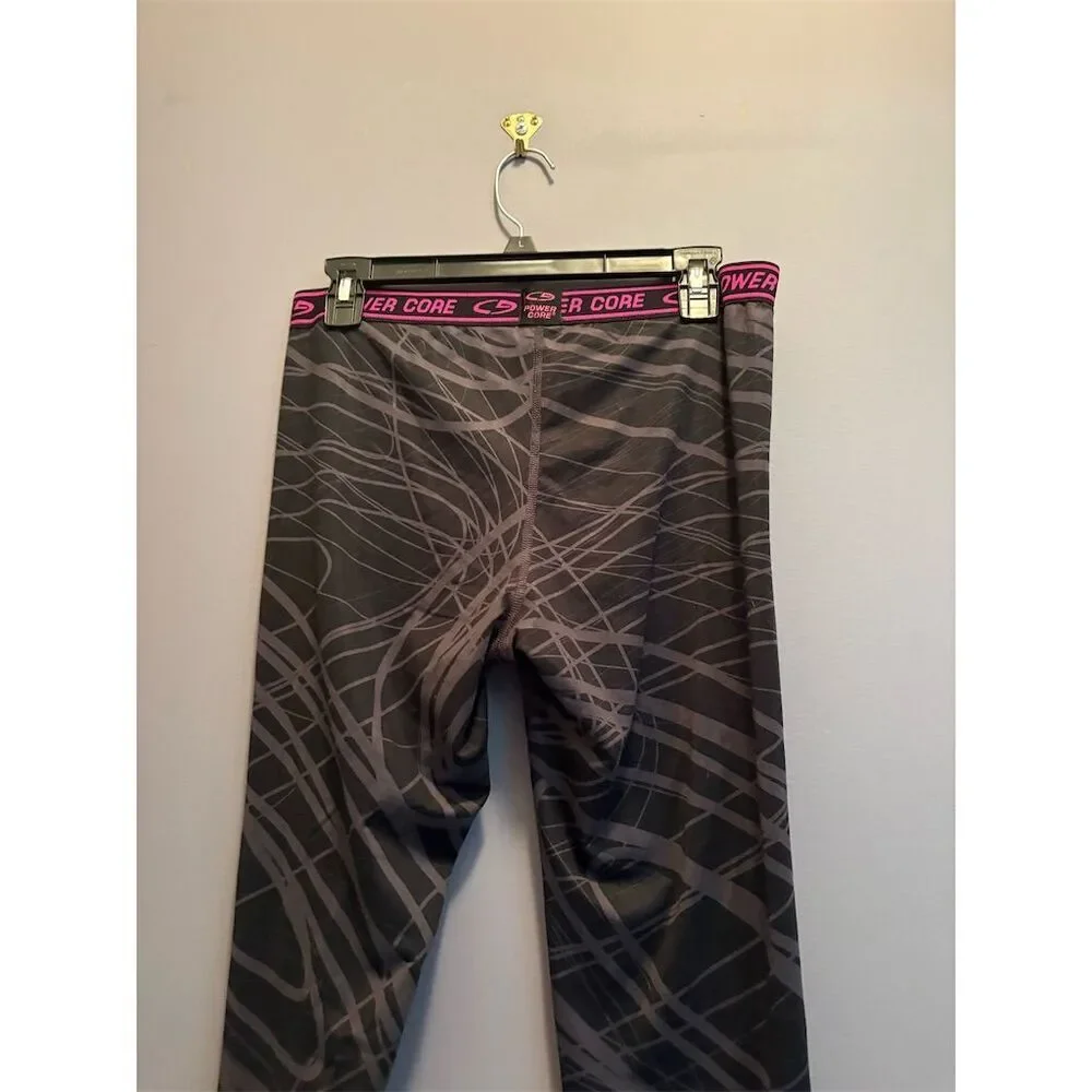 *3/$15 Champion Women's Power Core Leggings L Multicolor Swirl Design - Picture 6 of 10